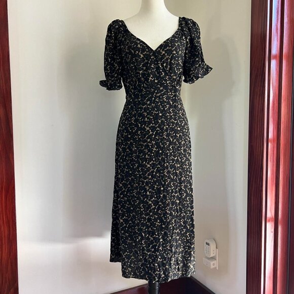 ba&sh Eden Bleunuit floral printed wrap midi dress size S or US 4 - Picture 4 of 9